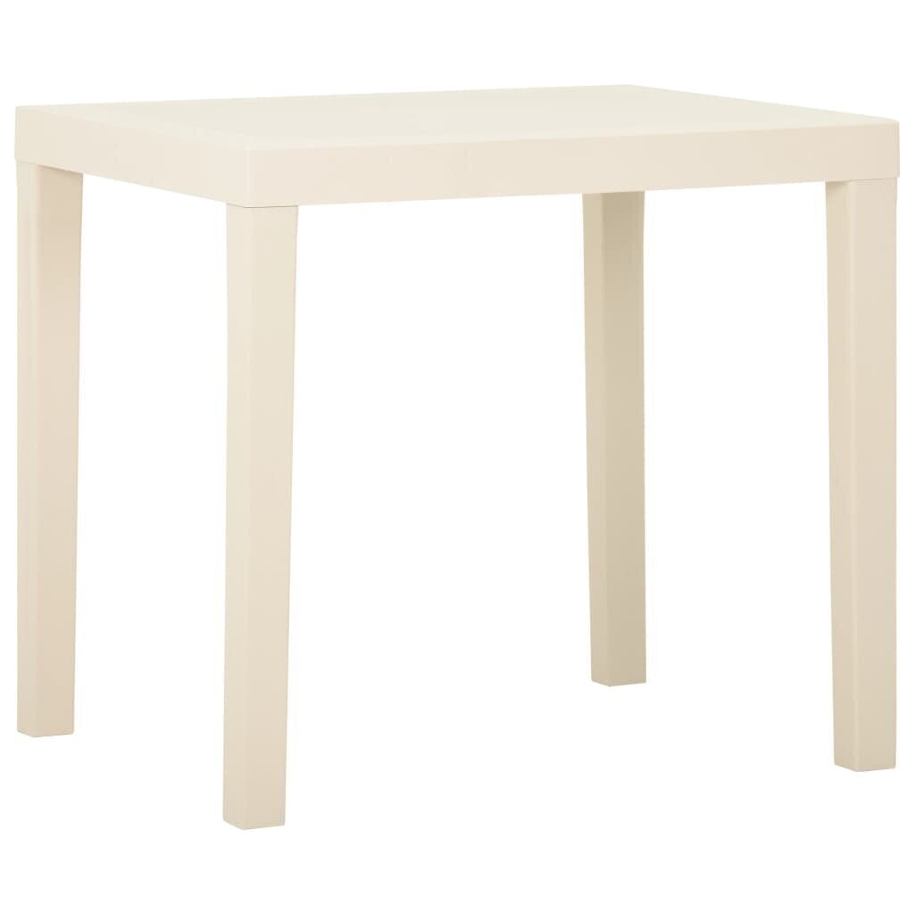 vidaXL Puutarhapöytä valkoinen 79x65x72 cm muovi hinta ja tiedot | Puutarhapöydät | hobbyhall.fi