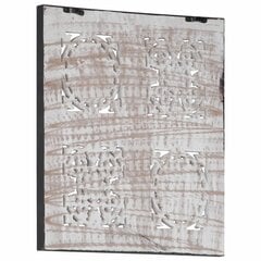 vidaXL Käsin veistetty seinäpaneeli MDF 40x40x1,5 cm musta/valkoinen hinta ja tiedot | Sisustuspaneelit | hobbyhall.fi