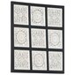 vidaXL Käsin veistetty seinäpaneeli MDF 60x60x1,5 cm musta/valkoinen hinta ja tiedot | Sisustuspaneelit | hobbyhall.fi
