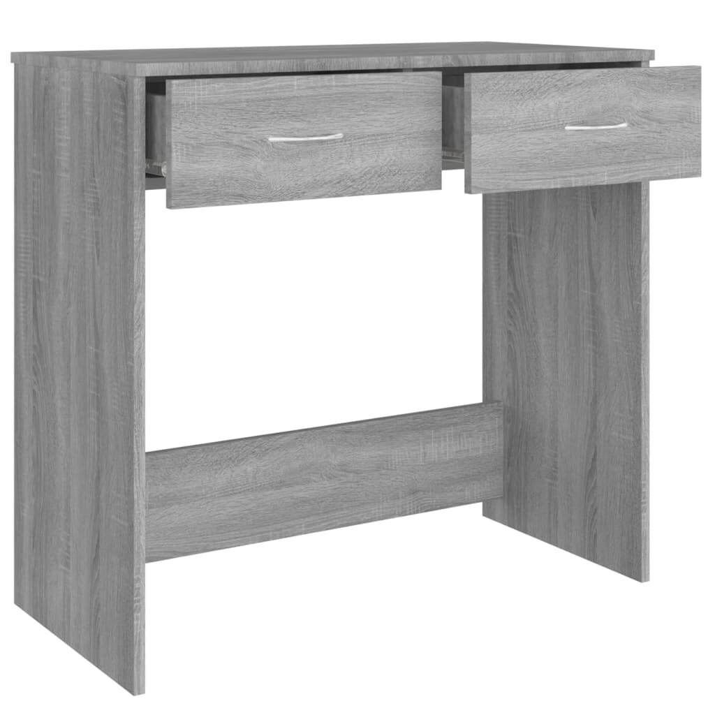 vidaXL Työpöytä harmaa Sonoma 80x40x75 cm tekninen puu hinta ja tiedot | Tietokonepöydät ja työpöydät | hobbyhall.fi