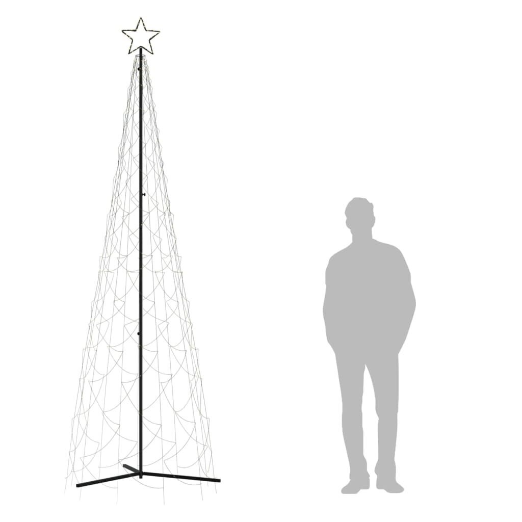 vidaXL Kartio joulukuusi 500 lämpimän valkoista LED-valoa 100x300 cm hinta ja tiedot | Jouluvalot | hobbyhall.fi