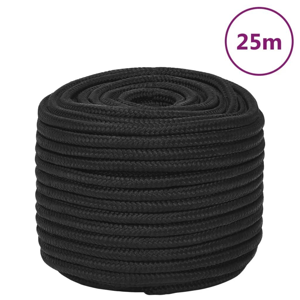 vidaXL Veneköysi täysmusta 14 mm 25 m polypropeeni hinta ja tiedot | Lisävarusteet veneisiin ja kajakkeihin | hobbyhall.fi