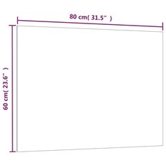 vidaXL Seinäkiinnitteinen magneettitaulu musta 80x60 cm karkaistu lasi hinta ja tiedot | Toimistotarvikkeet | hobbyhall.fi