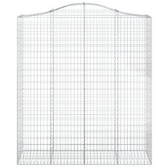 vidaXL Kaarevat kivikorit 8 kpl 200x50x220/240 cm galvanoitu rauta hinta ja tiedot | Aidat ja tarvikkeet | hobbyhall.fi