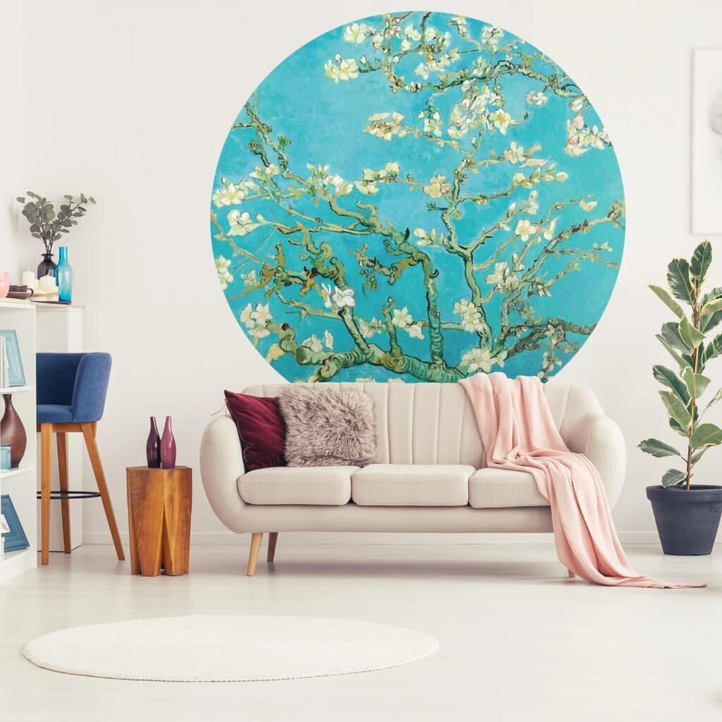 WallArt Tapetti ympyrä Almond Blossom 190 cm hinta ja tiedot | Valokuvatapetit | hobbyhall.fi