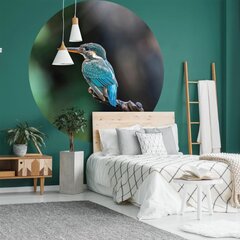 WallArt Tapetti ympyrä The Kingfisher 190 cm hinta ja tiedot | Valokuvatapetit | hobbyhall.fi