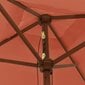 vidaXL Puutarhan aurinkovarjo puutolppa terrakotta 198x198x231 cm hinta ja tiedot | Aurinkovarjot ja markiisit | hobbyhall.fi