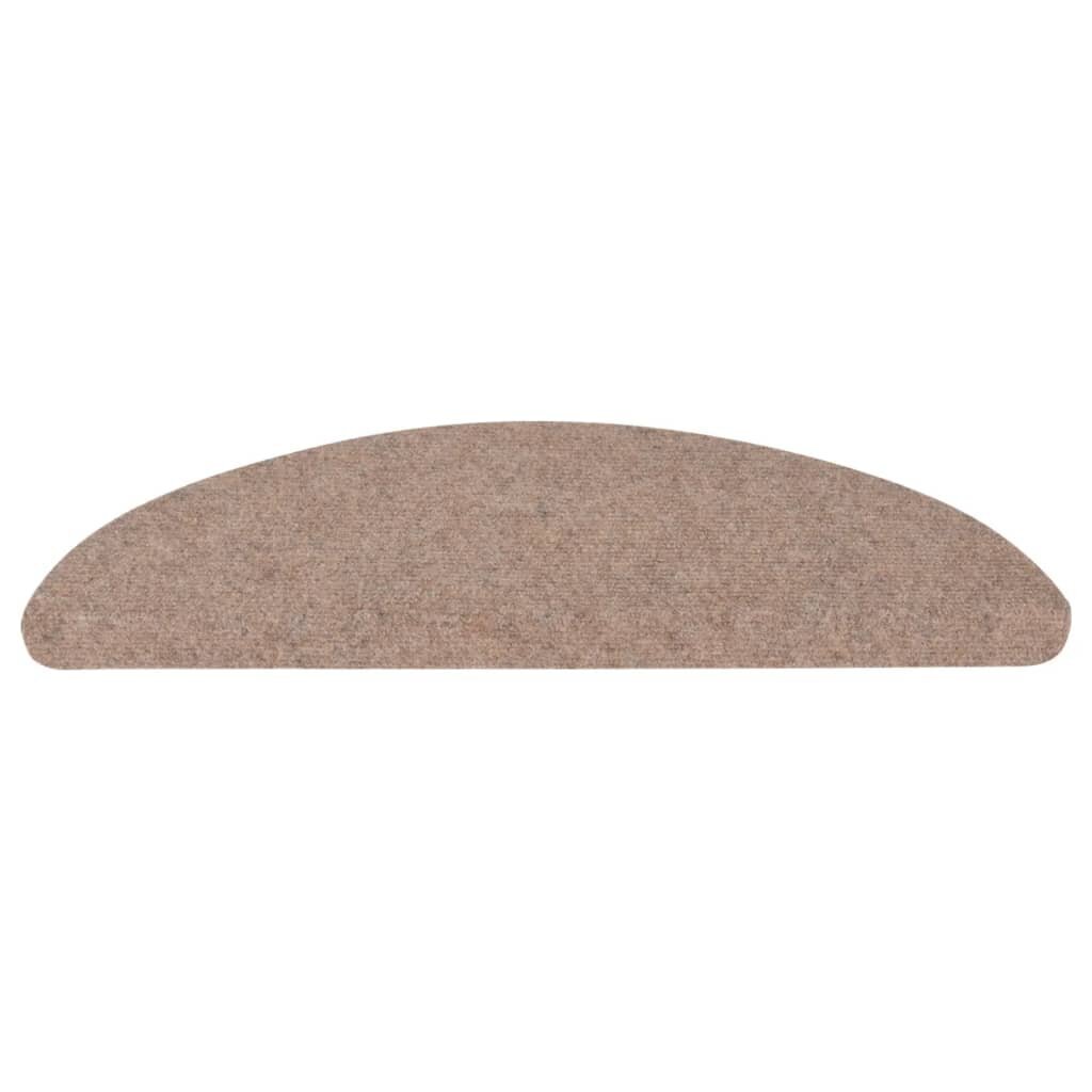 vidaXL Itsekiinnittyvät porrasmatot 10 kpl beige 56x17x3 cm hinta ja tiedot | Isot matot | hobbyhall.fi