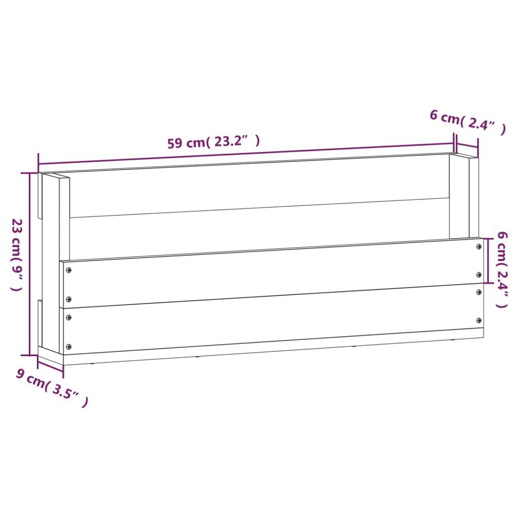 vidaXL Seinäkenkätelineet 2 kpl valkoinen 59x9x23 cm täysi mänty hinta ja tiedot | Kenkäkaapit ja -hyllyt | hobbyhall.fi