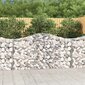 vidaXL Kaareva kivikori 200x30x100/120 cm galvanoitu rauta hinta ja tiedot | Aidat ja tarvikkeet | hobbyhall.fi