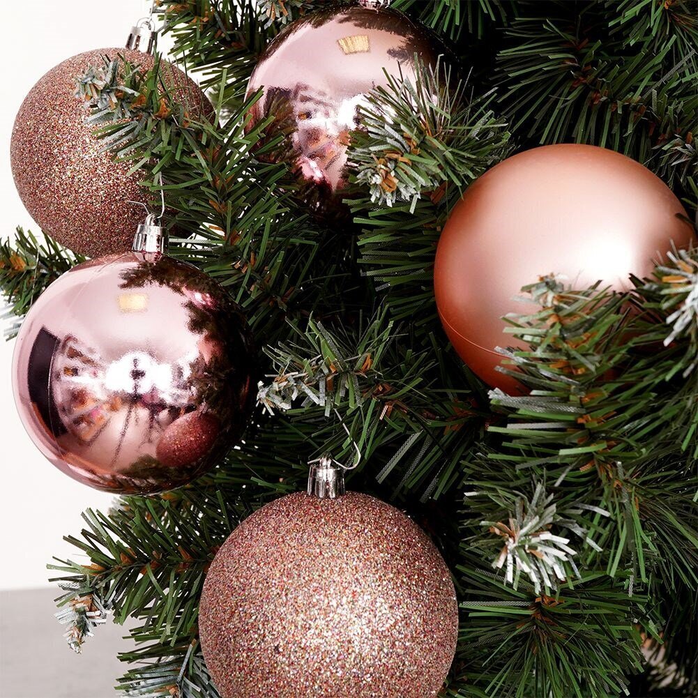 Särkymätön vaaleanpunainen joulukuusenkoriste, 5 kpl 8 cm hinta ja tiedot | Joulukuusen koristeet | hobbyhall.fi