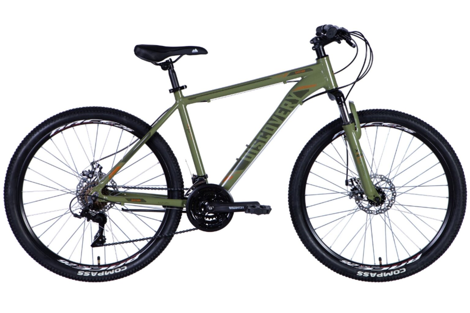 Polkupyörä MTB Discovery Bastion Disc 26", Alumiini, 160-185 cm, 21 vaihdetta, khaki hinta ja tiedot | Polkupyörät | hobbyhall.fi