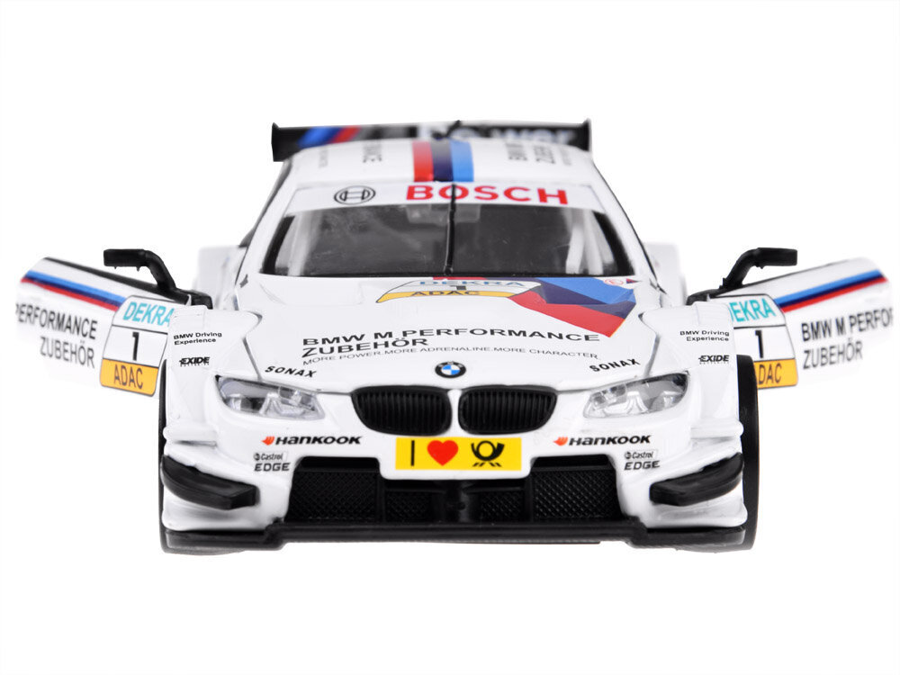 Metallinen urheiluauto - BMW M3 DTM, valkoinen hinta ja tiedot | Poikien lelut | hobbyhall.fi