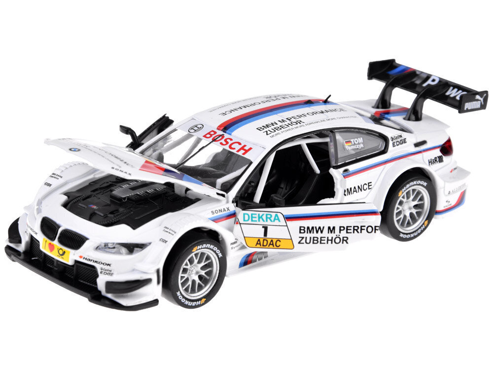 metallinen urheiluauto - bmw m3 dtm, valkoinen hinta ja tiedot | Poikien lelut | hobbyhall.fi