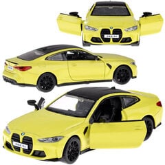 Metallinen automalli - BMW M4, keltainen hinta ja tiedot | Poikien lelut | hobbyhall.fi
