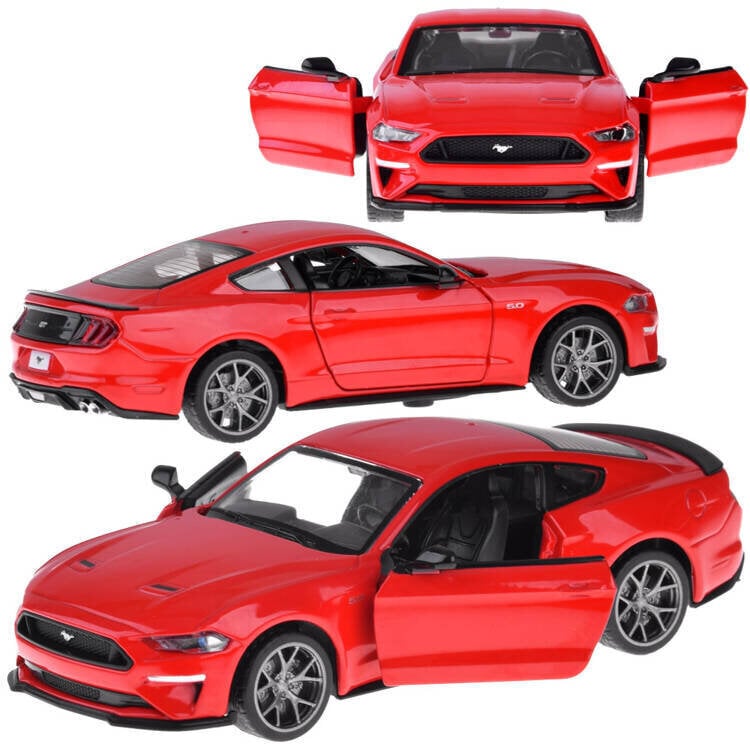 Metallinen automalli - Ford Mustang GT, punainen hinta ja tiedot | Poikien lelut | hobbyhall.fi