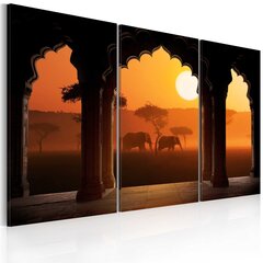 Kuva - The tranquillity of Africa - triptych hinta ja tiedot | Taulut | hobbyhall.fi