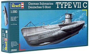 Revell-liimamalli saksalainen sukellusvene Type VII C 1:350 hinta ja tiedot | LEGOT ja rakennuslelut | hobbyhall.fi