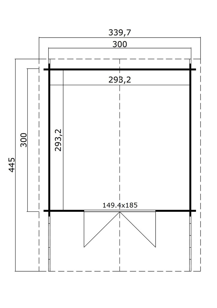 Vierasmaja Viljandi 8,6 m² + etulippa 1,25 m hinta ja tiedot | Piharakennukset | hobbyhall.fi