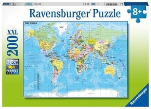 Ravensburgerin palapelikartta maailmasta 200p 12890 hinta ja tiedot | Palapelit | hobbyhall.fi