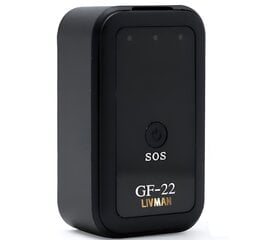 Mini GPS-seurantalaite LIVMAN GPS-LBS GF-22 hinta ja tiedot | GPS-laitteet | hobbyhall.fi