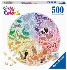 Ravensburgerin palapeli Colors-Animals 500p 17172 hinta ja tiedot | Palapelit | hobbyhall.fi