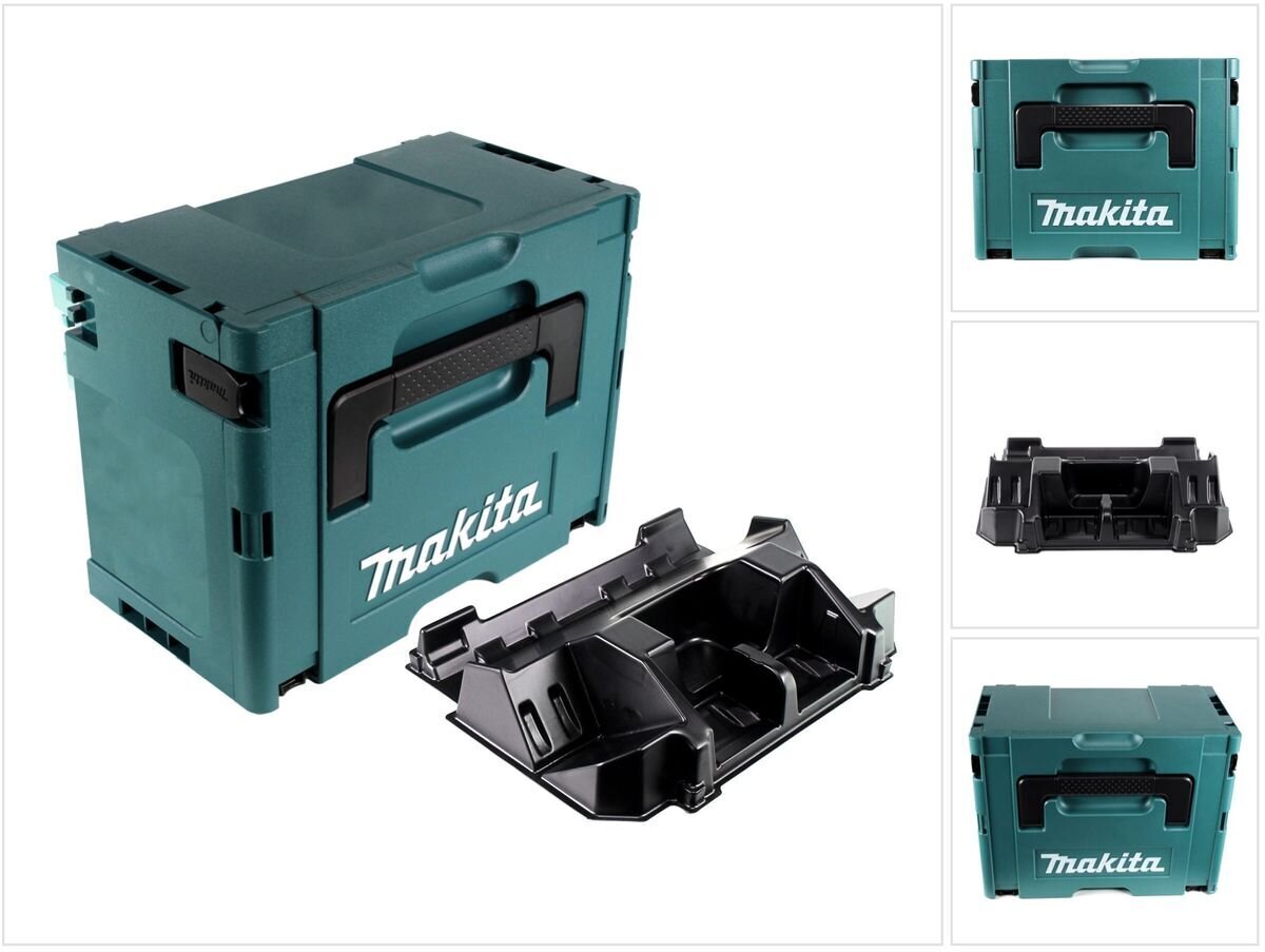 Makita Makpac 3 -kotelo, 821551-8, lisälaitteella BL18xx B-akulle + laturi DC18RD, 8392053 hinta ja tiedot | Työkalupakit ja muu työkalujen säilytys | hobbyhall.fi