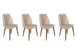 Tuolisetti Kalune Design Alfa - 464, 4 kpl, ruskea/hiekka hinta ja tiedot | Ruokapöydän tuolit | hobbyhall.fi