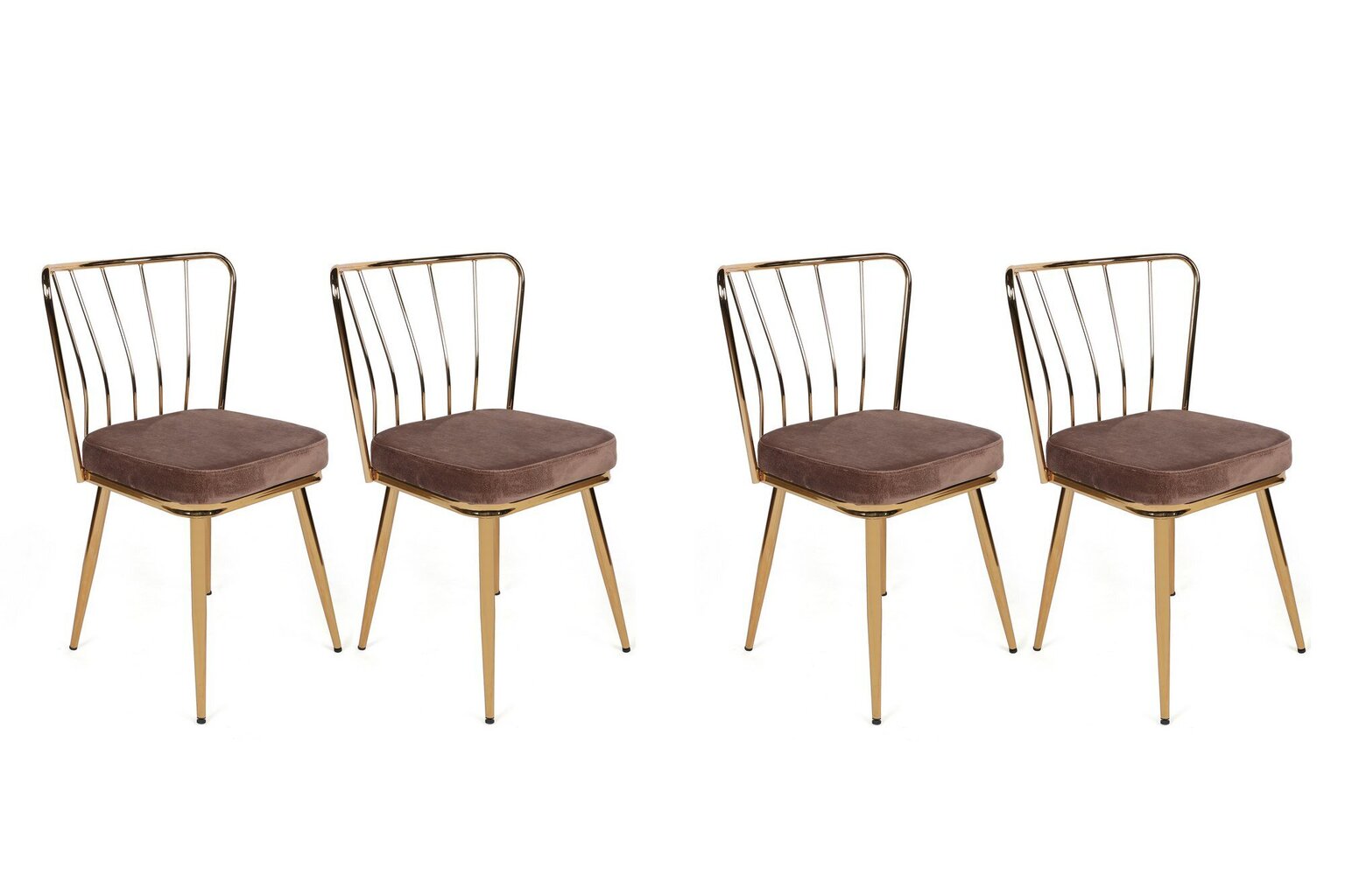 Tuolisetti Kalune Design Yildiz - 927, 4 kpl, kulta/ruskea hinta ja tiedot | Ruokapöydän tuolit | hobbyhall.fi