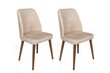 Tuolisetti Kalune Design Dallas - 550, 2 kpl, beige/ruskea hinta ja tiedot | Ruokapöydän tuolit | hobbyhall.fi
