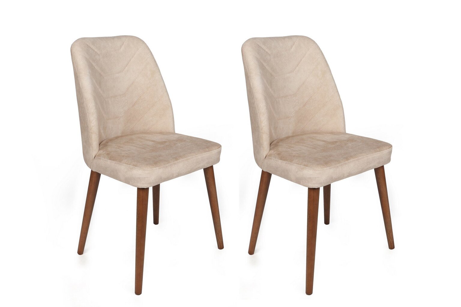 Tuolisetti Kalune Design Dallas - 550, 2 kpl, beige/ruskea hinta ja tiedot | Ruokapöydän tuolit | hobbyhall.fi