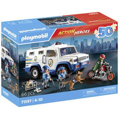 71597 PLAYMOBIL® Action Heroes Police Money Car hinta ja tiedot | LEGOT ja rakennuslelut | hobbyhall.fi