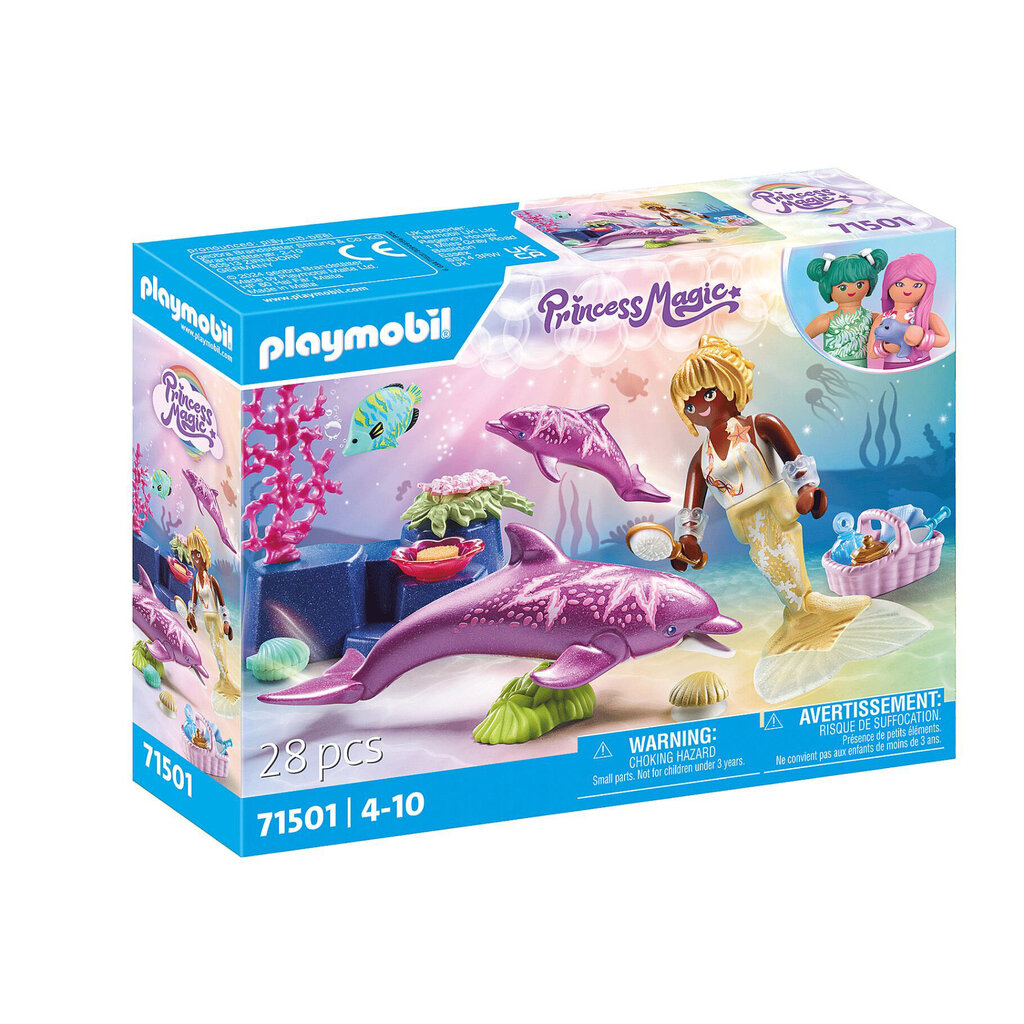 71501 PLAYMOBIL® Princess Magic, merenneito delfiineillä hinta ja tiedot | LEGOT ja rakennuslelut | hobbyhall.fi