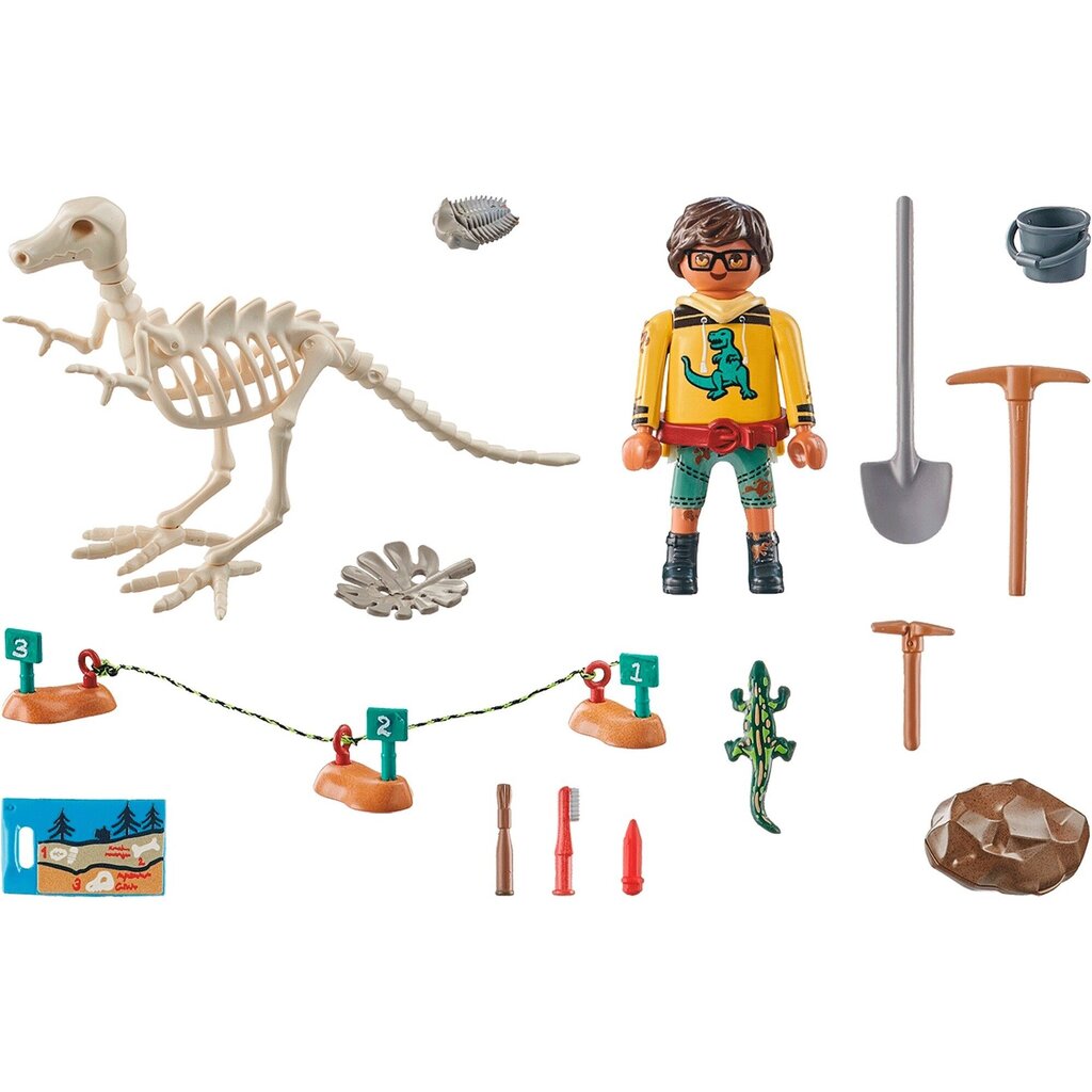 71527 PLAYMOBIL® dinot, dinosaurusten kaivaussetti hinta ja tiedot | LEGOT ja rakennuslelut | hobbyhall.fi