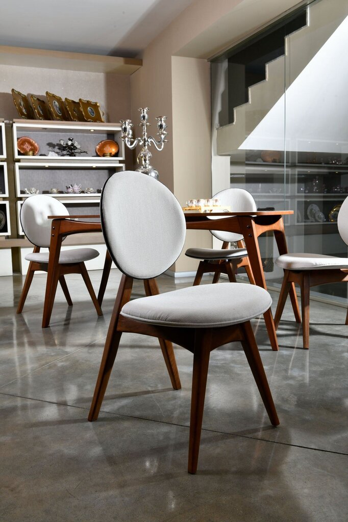 Tuolisetti Kalune Design Touch, 2 kpl, beige/ruskea hinta ja tiedot | Ruokapöydän tuolit | hobbyhall.fi