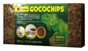 Tropical Cocochips kookoslastujen substraatti, 500 g hinta ja tiedot | Tropical Lemmikit | hobbyhall.fi