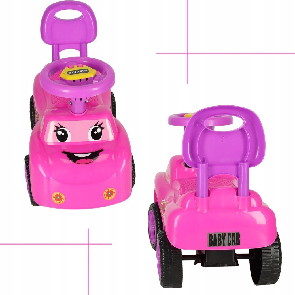 Push car pusher, vaaleanpunainen, äänellä hinta ja tiedot | Vauvan lelut | hobbyhall.fi