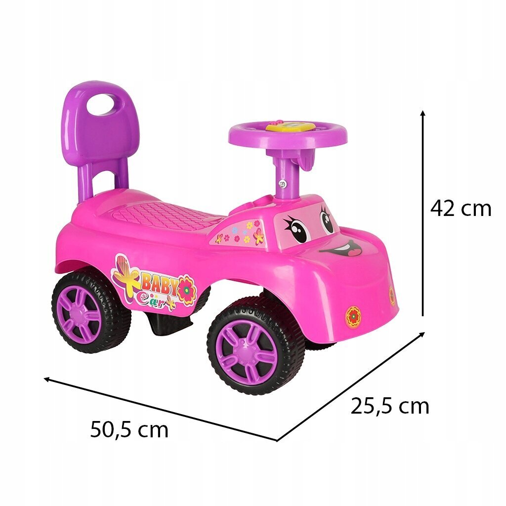Push car pusher, vaaleanpunainen, äänellä hinta ja tiedot | Vauvan lelut | hobbyhall.fi