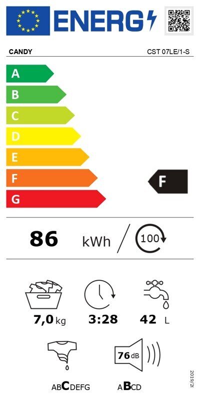 Candy CST 07LE/1-S hinta ja tiedot | Pyykinpesukoneet | hobbyhall.fi