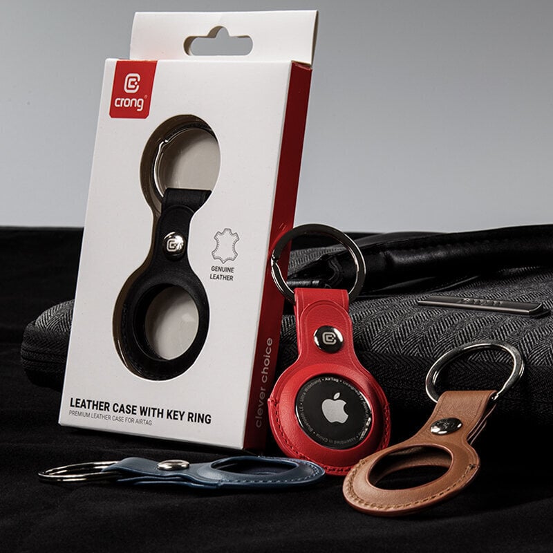 Crong Leather Case with Key Ring Apple AirTag hinta ja tiedot | Puhelimen lisätarvikkeet | hobbyhall.fi