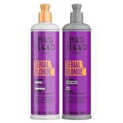 Tigi Bed Head Serial Blonde Restoring, hopea shampoosetti 2X400ml hinta ja tiedot | Shampoot | hobbyhall.fi