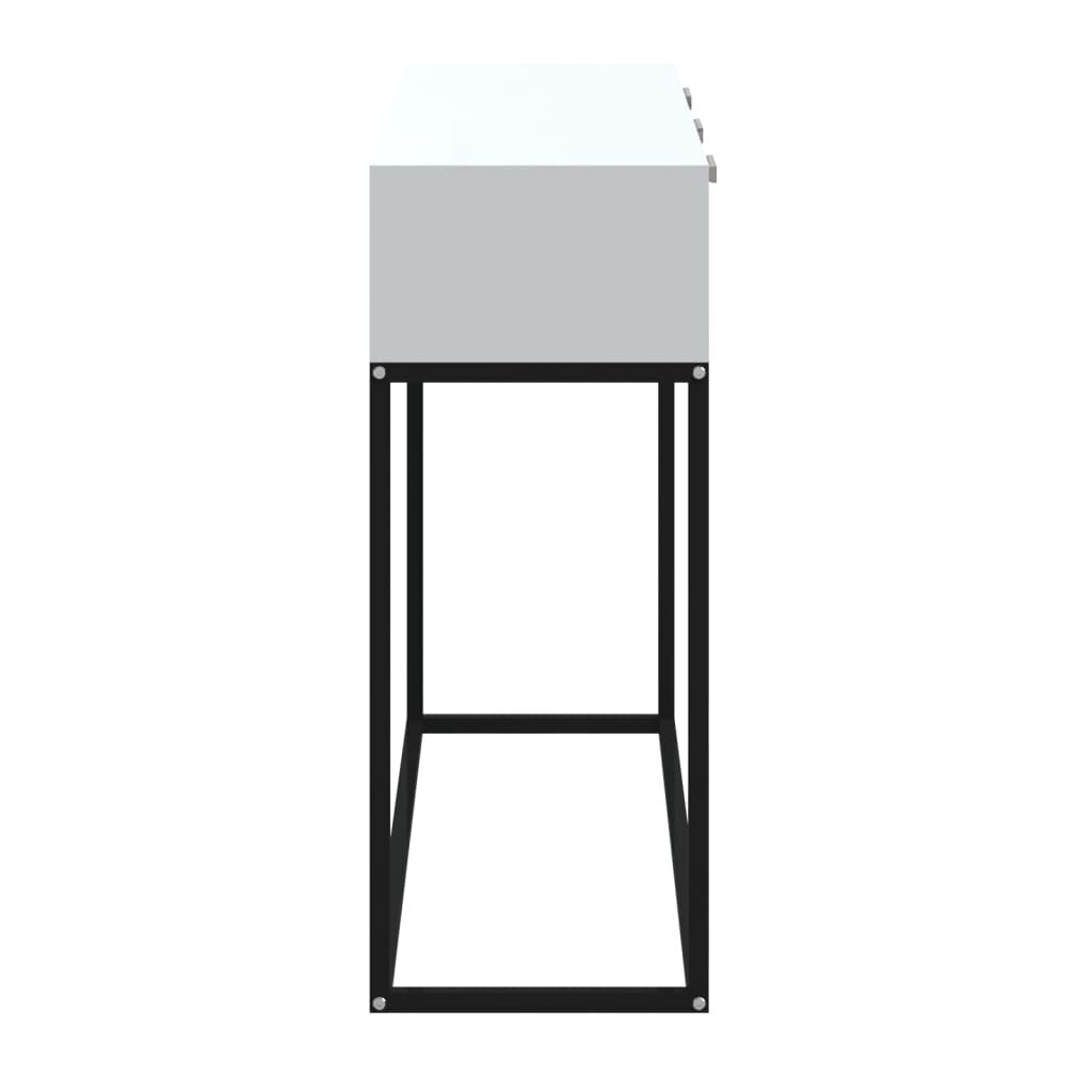 vidaXL Konsolipöytä valkoinen 105x30x75 cm tekninen puu ja rauta hinta ja tiedot | Sohvapöydät | hobbyhall.fi