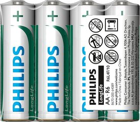 PHILIPS LongLife AA/R6 C4 akut. hinta ja tiedot | Philips Kodin remontointi | hobbyhall.fi