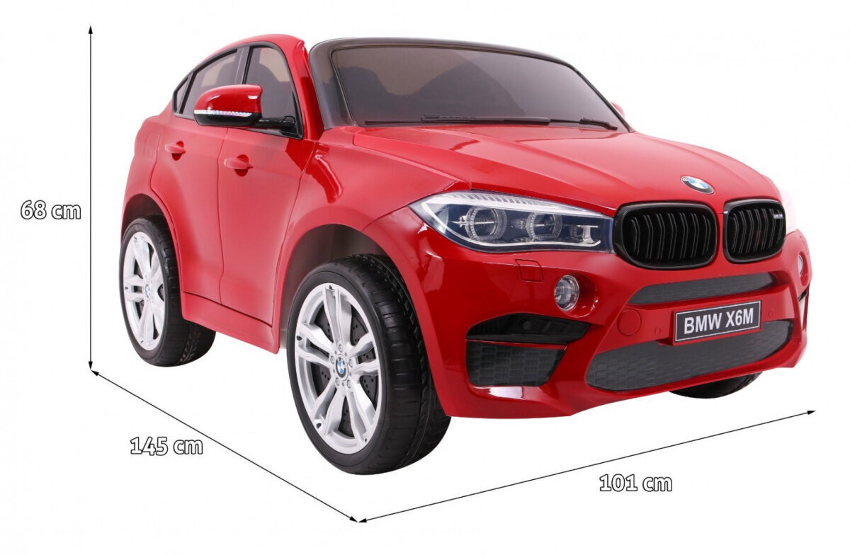 BMW X6M XXL sähköauto lapsille, punainen hinta ja tiedot | Lasten sähköautot | hobbyhall.fi