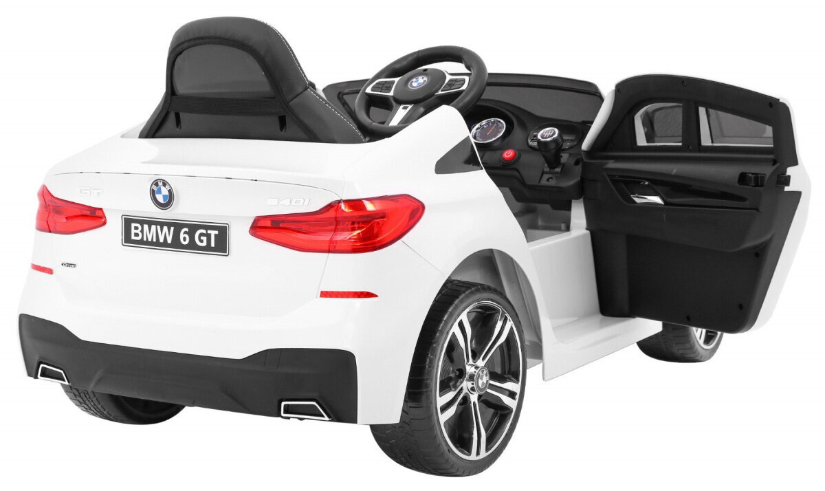 BMW 6 GT yksipaikkainen sähköauto, valkoinen hinta ja tiedot | Lasten sähköautot | hobbyhall.fi