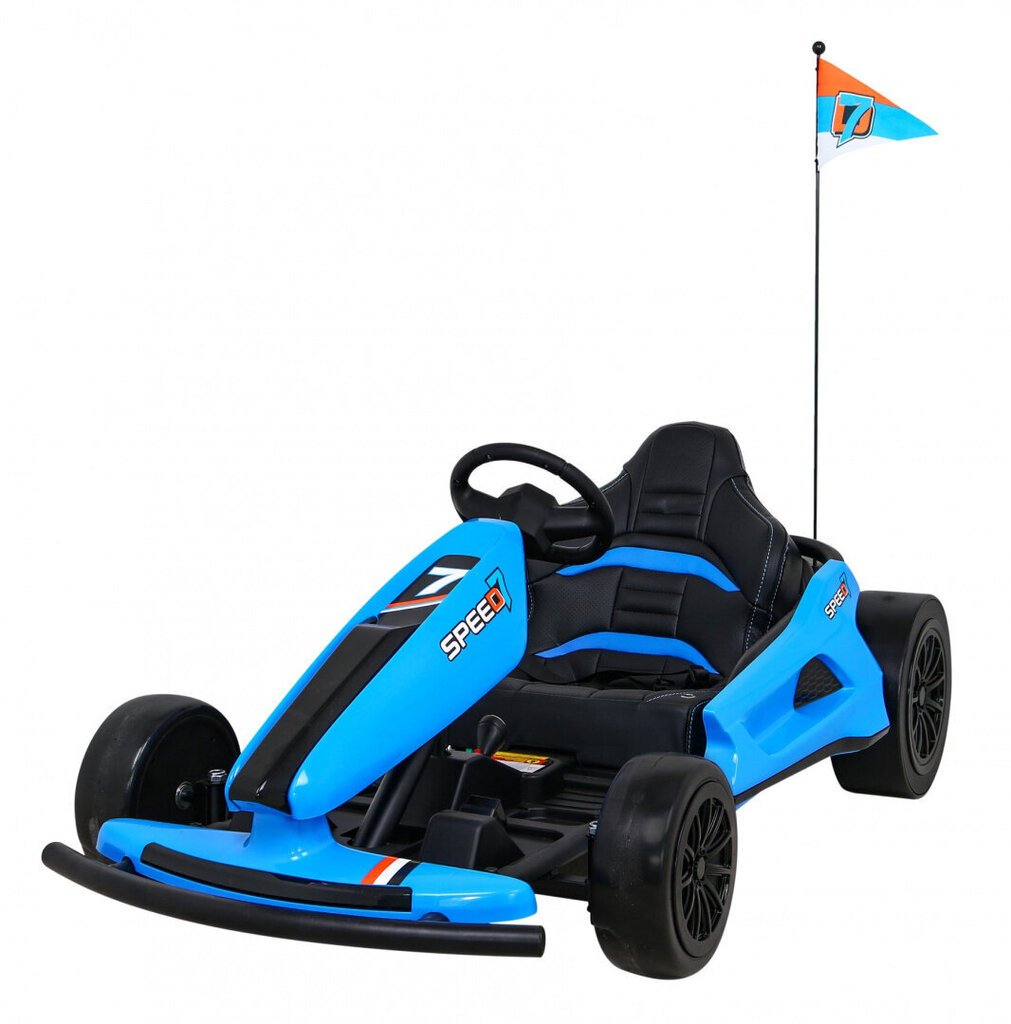 Speed 7 Drift King yksipaikkainen sähkökäyttöinen go-kart lapsille, sininen hinta ja tiedot | Lasten sähköautot | hobbyhall.fi