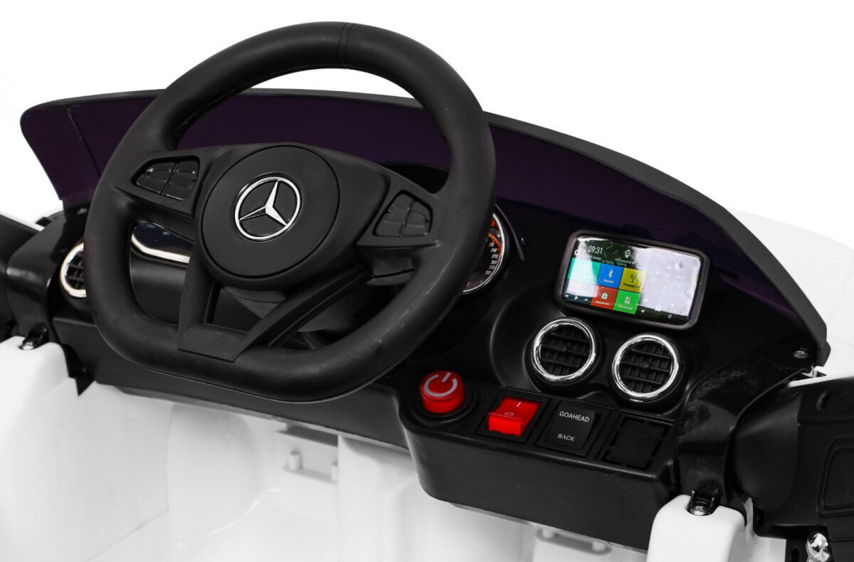 Mercedes Benz GT, sähköauto, valkoinen hinta ja tiedot | Lasten sähköautot | hobbyhall.fi