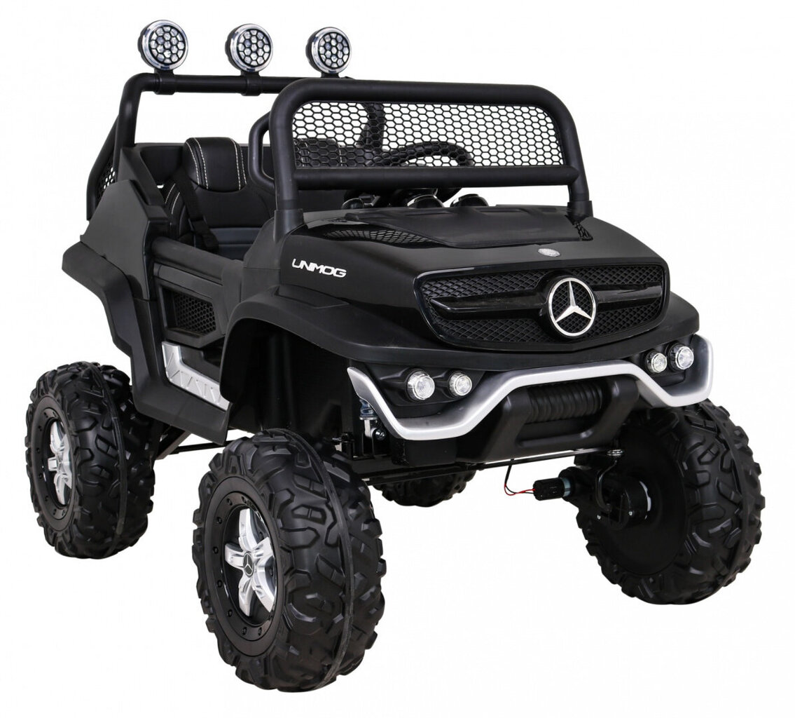 Mercedes Benz Unimog sähköauto, musta hinta ja tiedot | Lasten sähköautot | hobbyhall.fi