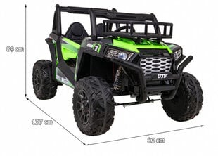 Kaksinkertainen sähköauto Buggy UTV, vihreä hinta ja tiedot | Buggy Lapset | hobbyhall.fi