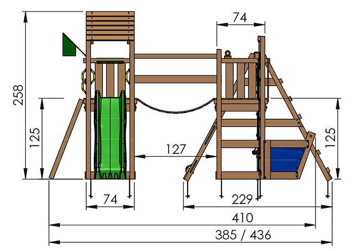 Lasten leikkipaikka Jungle Gym Voyager 1-Climb hinta ja tiedot | Lasten leikkimökit ja -teltat | hobbyhall.fi